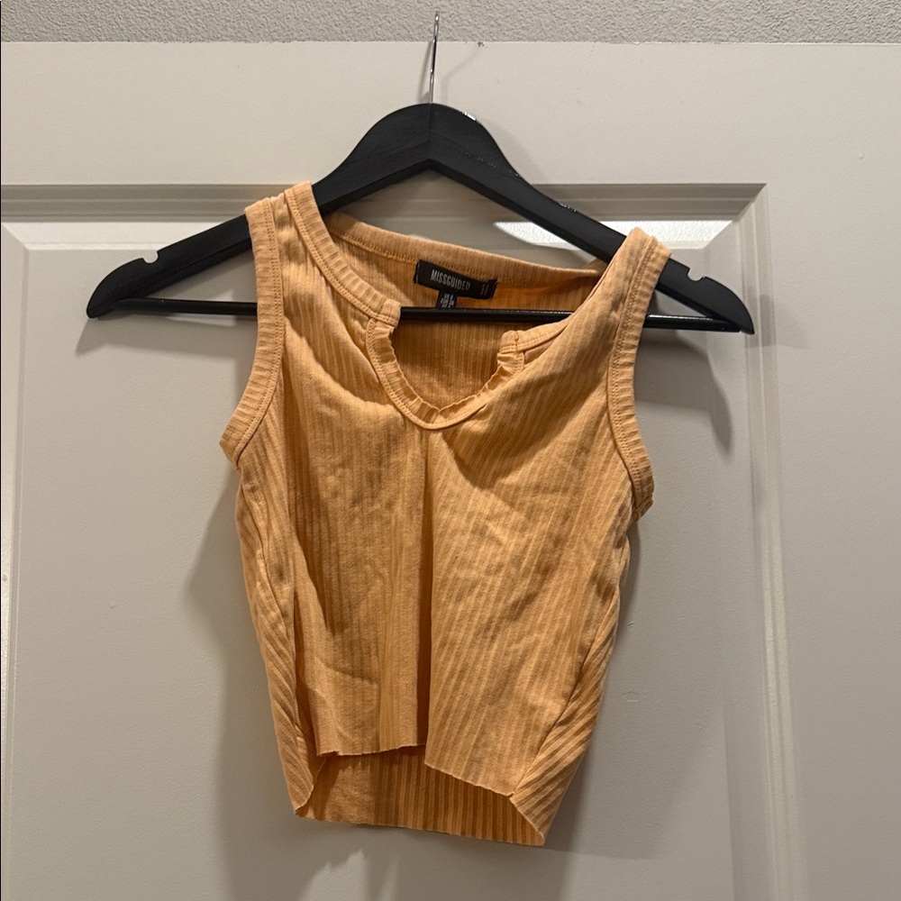 Missguided orange tank top